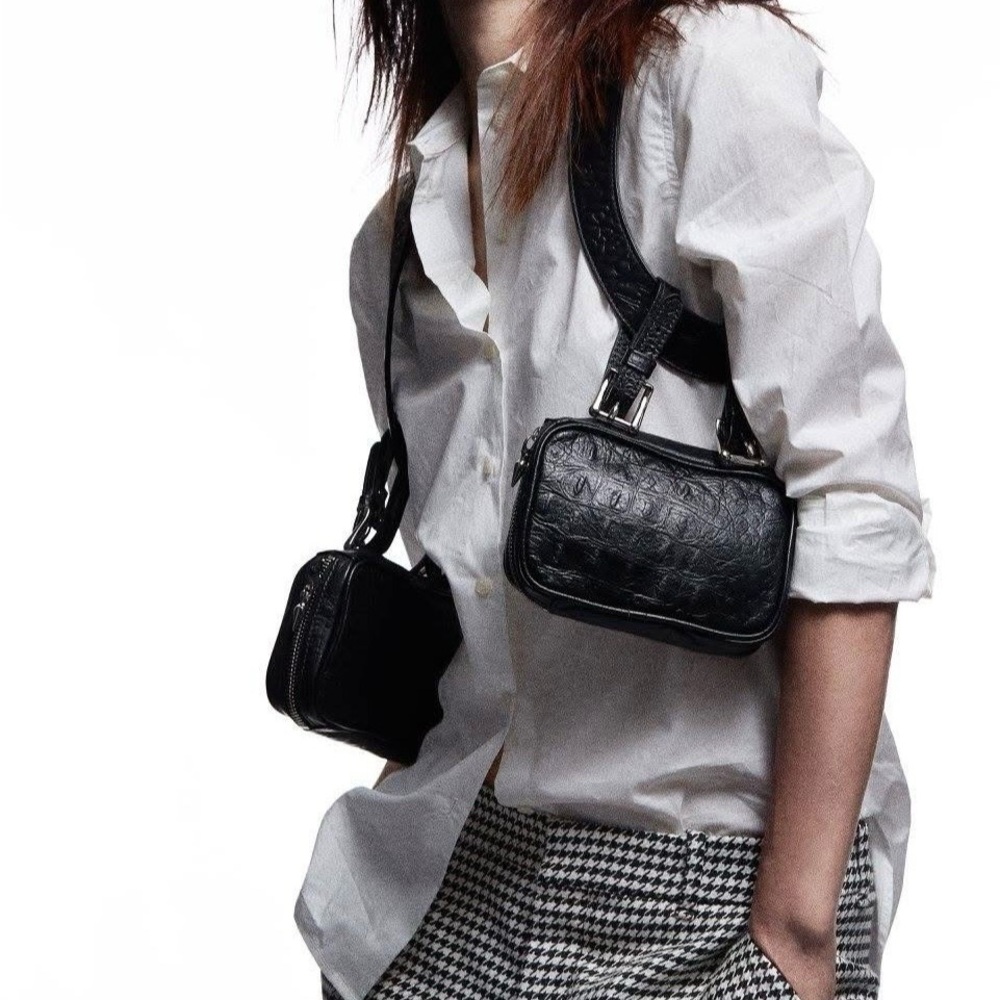 RK New York Vegas Harness black embossed leather.adjustable, bags removable